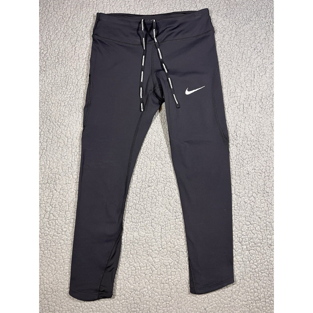 Nike Women's Power Epic Lux Running‎ Tights Capris Black Size S Tight Fit 890323